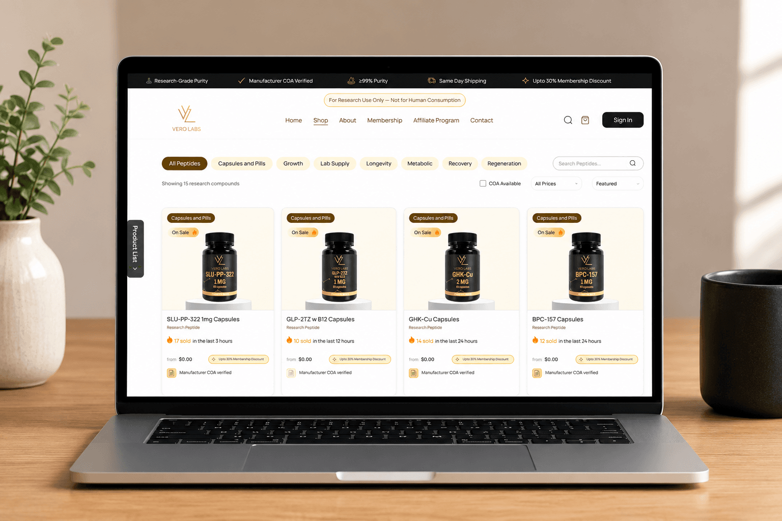 Vero Labs Shop